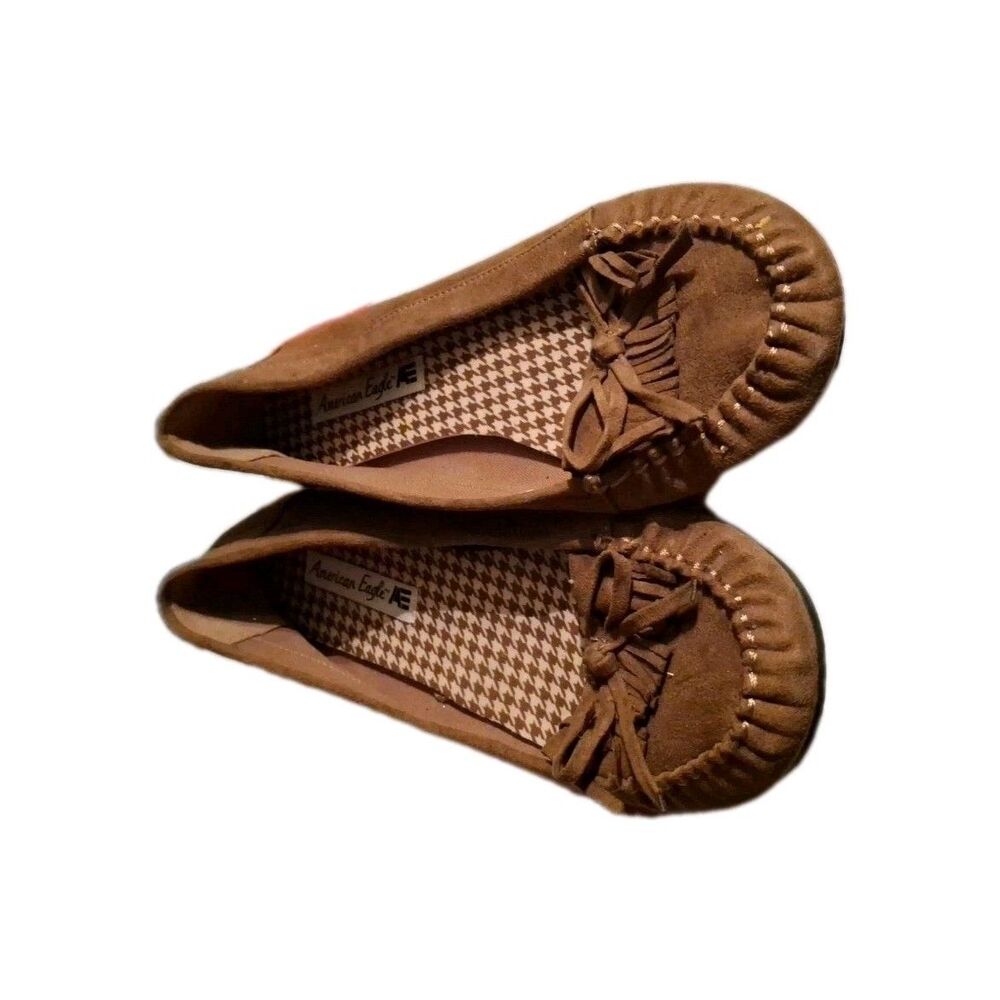 American Eagle Suede Brown Moccasins Size 8/39
